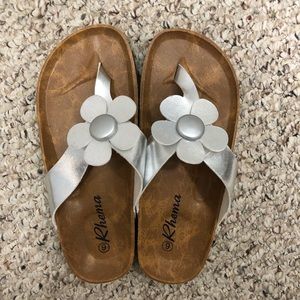 New silver sandals similar to Birkenstock